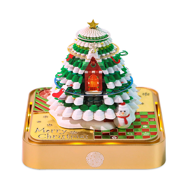 Christmas Tree House - Holiday Creative Gifts - 2025 Three-dimensional Paper Sculpture Calendar - Desk Light Ornaments