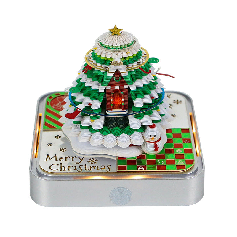 Christmas Tree House - Holiday Creative Gifts - 2025 Three-dimensional Paper Sculpture Calendar - Desk Light Ornaments