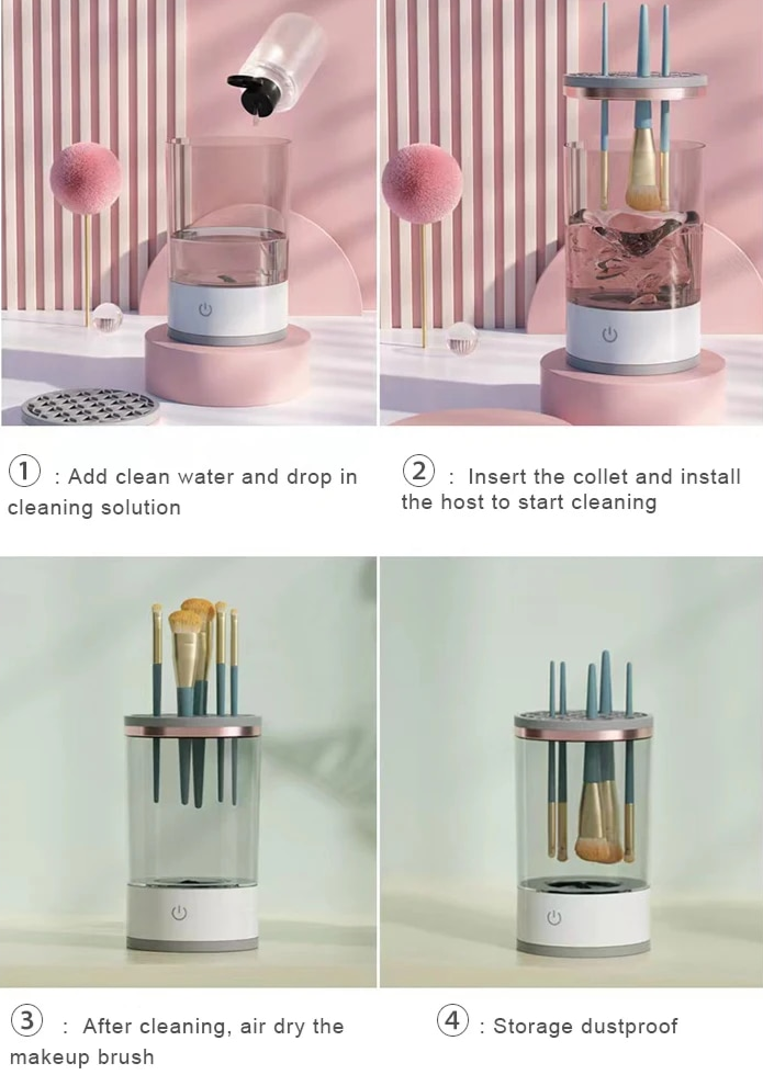 SwiftClean Makeup Brush Washer: Effortlessly Clean Your Makeup Brushes